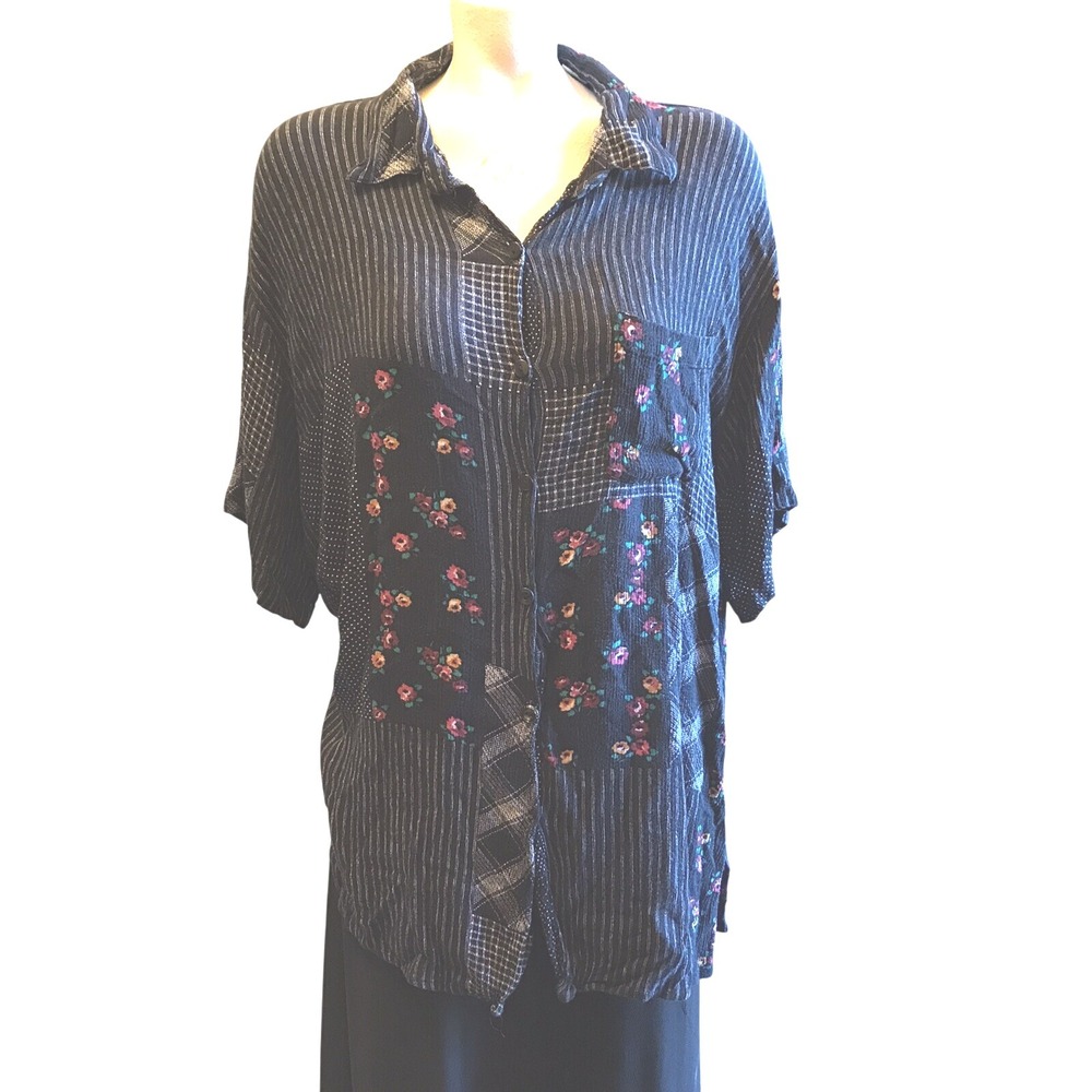 Focal Point Womens Size 26/28 Patterned Blouse Super‎ Soft